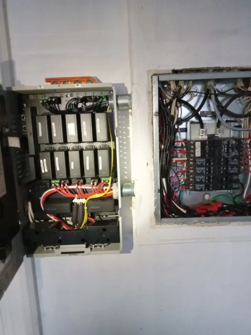 Electrical panel upgrade completed for Security Camera Wiring in Osprey